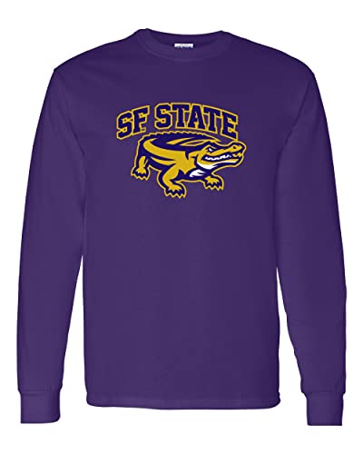 San Francisco State Full Color Gator Long Sleeve Shirt - Purple