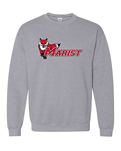 Marist College Full Mascot Crewneck Sweatshirt - Sport Grey