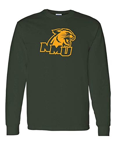 NMU Wildcats One Color Long Sleeve - Forest Green