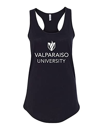 Valparaiso University Stacked Logo Ladies Tank Top - Black