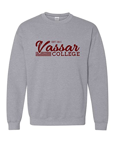 Vintage Vassar College Crewneck Sweatshirt - Sport Grey