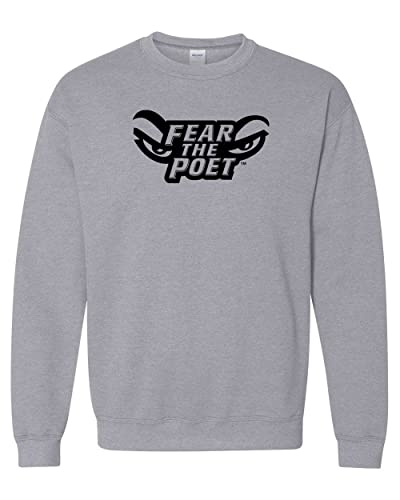 Whittier College Fear The Poet Crewneck Sweatshirt - Sport Grey