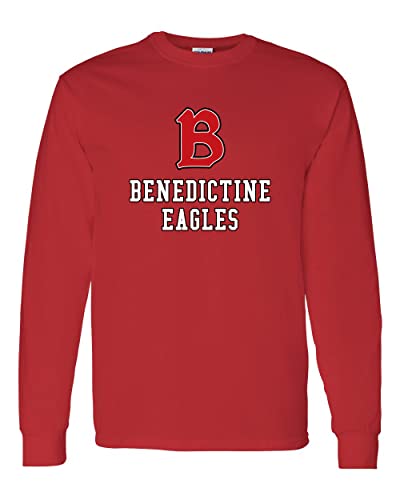 Benedictine University B Long Sleeve T-Shirt - Red