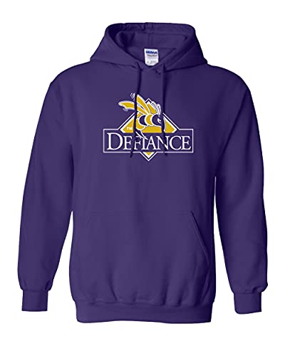 Defiance College Full Logo Hooded Sweatshirt - Purple