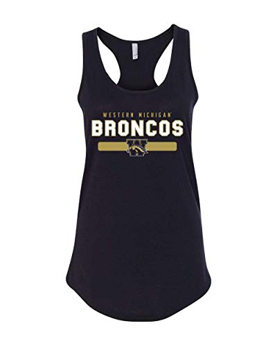 Western Michigan Broncos Two Color Tank Top - Black