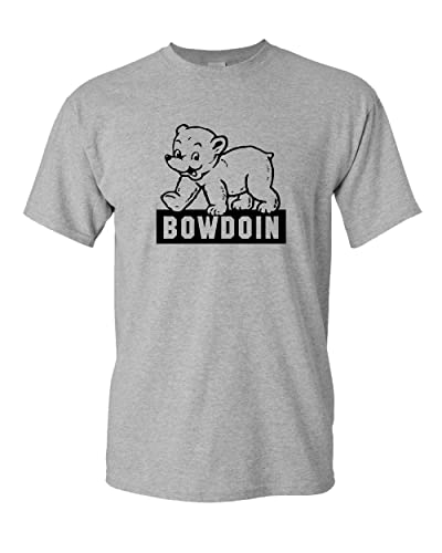 Bowdoin College Classic Polar Bear T-Shirt - Sport Grey