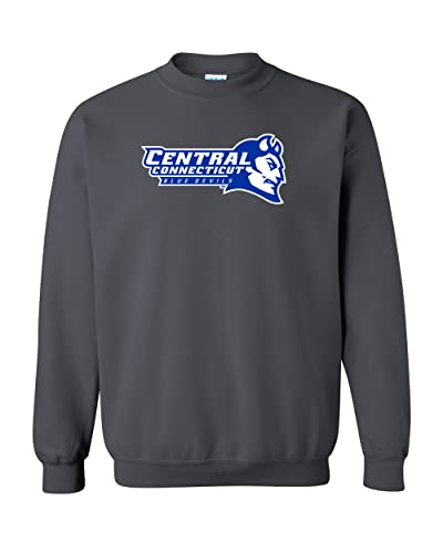 Central Connecticut Blue Devils Crewneck Sweatshirt - Charcoal