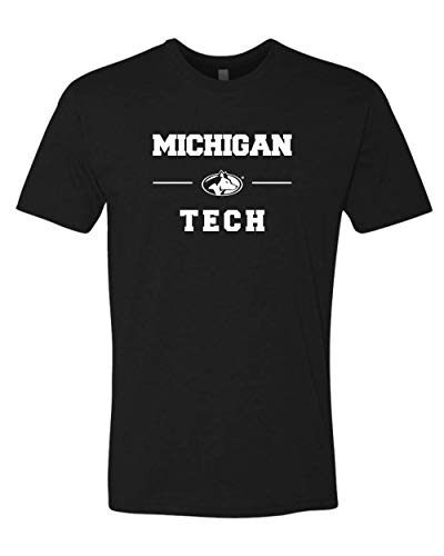 Michigan Tech Stacked One Color Exclusive Soft Shirt - Black