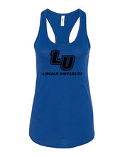 Load image into Gallery viewer, Lincoln 1 Color LU Ladies Racer Tank Top - Royal
