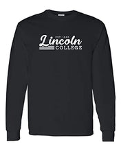 Load image into Gallery viewer, Vintage Lincoln College Est 1865 Long Sleeve T-Shirt - Black
