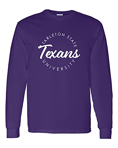 Tarleton State University Circular 1 Color Long Sleeve T-Shirt - Purple