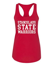 Load image into Gallery viewer, Stanislaus State Block Ladies Tank Top - Red
