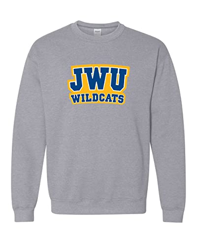 Johnson & Wales University JWU Wildcats Crewneck Sweatshirt - Sport Grey