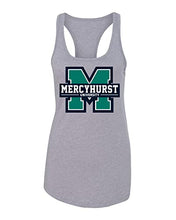 Load image into Gallery viewer, Mercyhurst University Full Color Ladies Racer Tank Top - Heather Grey
