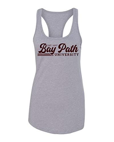 Vintage Bay Path University Ladies Tank Top - Heather Grey