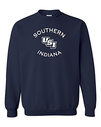 Southern Indiana USI One Color Arched Crewneck Sweatshirt - Navy