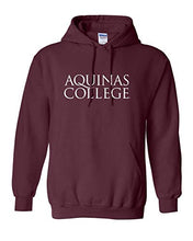 Load image into Gallery viewer, Premium Aquinas College 1 Color Stacked Text Adult Hoodie - Maroon
