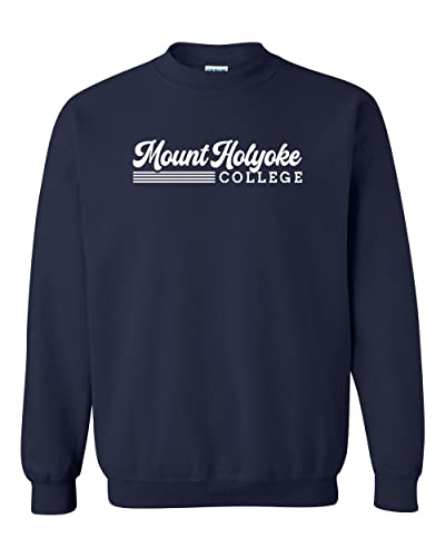Vintage Mount Holyoke College Crewneck Sweatshirt - Navy
