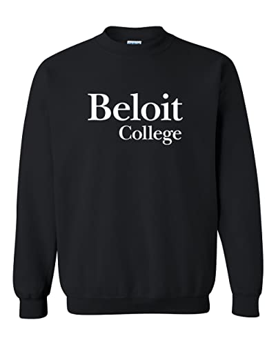 Beloit College 1 Color Crewneck Sweatshirt - Black