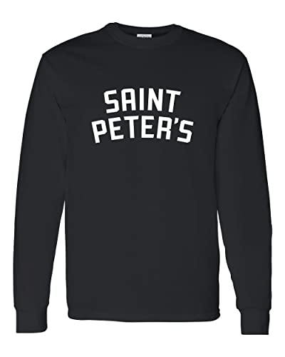 Saint Peter's University Text Long Sleeve Shirt - Black