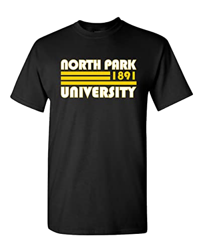 Retro North Park University T-Shirt - Black