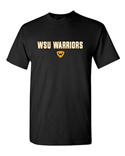 WSU Warriors Two Color T-Shirt - Black