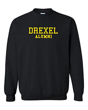 Load image into Gallery viewer, Drexel University Alumni Gold Text Crewneck Sweatshirt - Black
