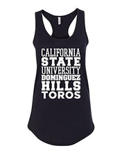 Load image into Gallery viewer, Cal State Dominguez Hills Block Ladies Tank Top - Black
