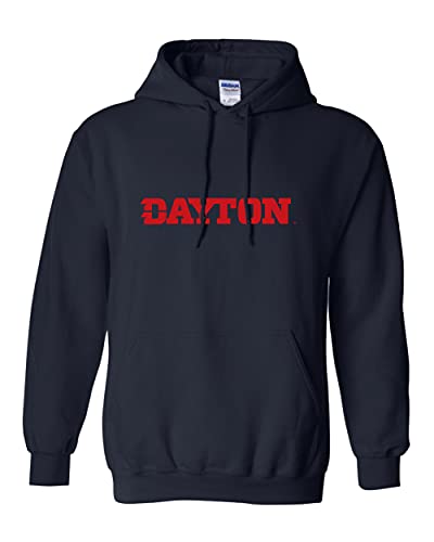 University of Dayton Text Only Hooded Sweatshirt - Navy
