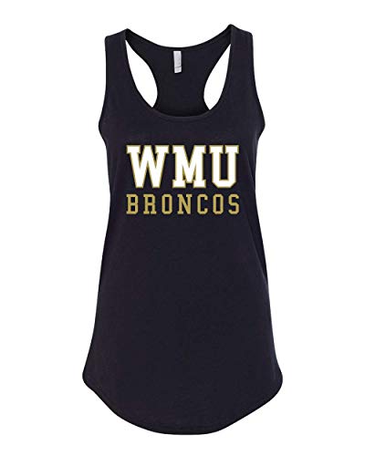 WMU Broncos Two Color Tank Top - Black