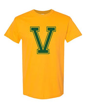 Load image into Gallery viewer, University of Vermont Catamounts V T-Shirt - Gold
