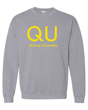 Load image into Gallery viewer, Quincy University QU Crewneck Sweatshirt - Sport Grey
