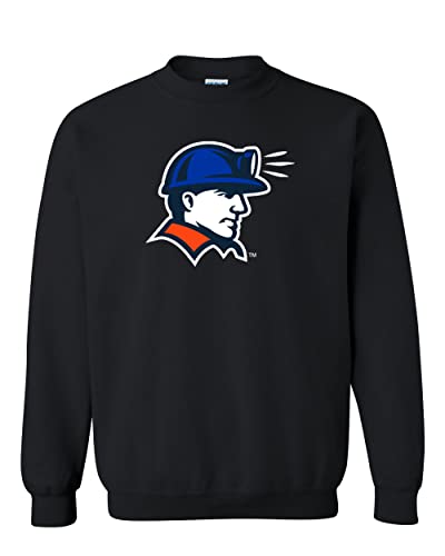 Wisconsin Platteville Pioneer Pete Crewneck Sweatshirt - Black