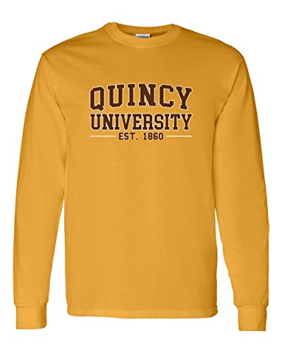 Quincy University Est 1860 Long Sleeve T-Shirt - Gold