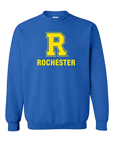 University of Rochester Block R Logo Crewneck Sweatshirt - Royal