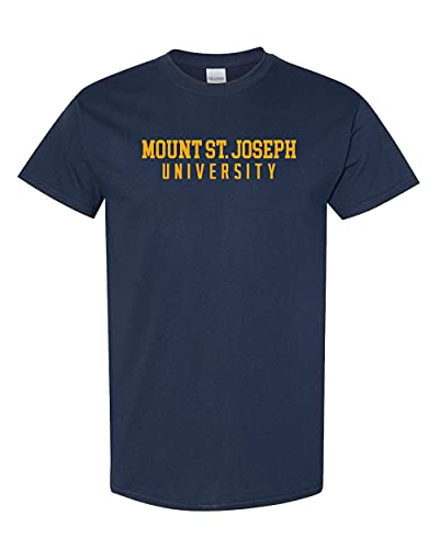 Mount St Joseph Flashes Text One Color T-Shirt - Navy