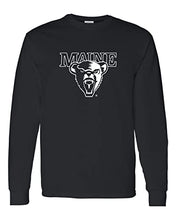 Load image into Gallery viewer, University of Maine 1 Color Mascot Long Sleeve Shirt - Black
