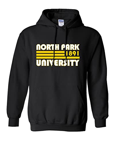Retro North Park University Hooded Sweatshirt - Black