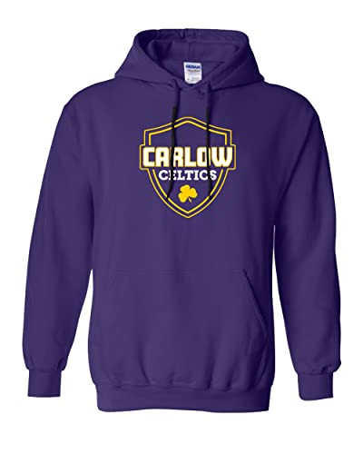 Carlow University Celtics Logo Hooded Sweatshirt - Purple