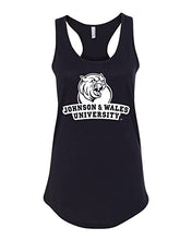 Load image into Gallery viewer, Johnson &amp; Wales University 1 Color Stacked Ladies Tank Top - Black
