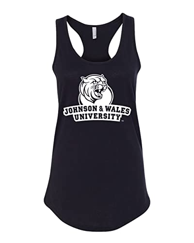 Johnson & Wales University 1 Color Stacked Ladies Tank Top - Black