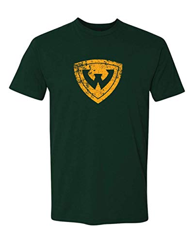 Wayne State Distressed Shield Logo Exclusive Soft Shirt - Forest Green