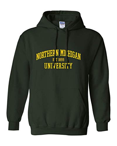 Northern Michigan EST Two Color Hooded Sweatshirt - Forest Green