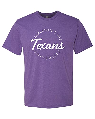 Tarleton State University Circular 1 Color Exclusive Soft Shirt - Purple Rush