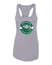 Load image into Gallery viewer, Babson Beavers Circle Logo Ladies Tank Top - Heather Grey
