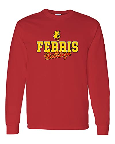 Ferris State Bulldogs Stacked Logo Long Sleeve - Red
