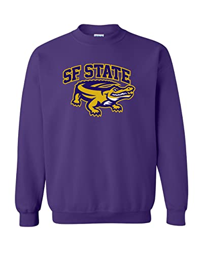 San Francisco State Full Color Gator Crewneck Sweatshirt - Purple