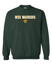 Load image into Gallery viewer, WSU Warriors Two Color Crewneck Sweatshirts - Forest Green
