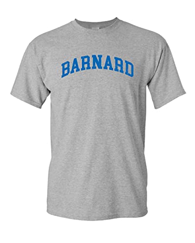 Barnard College Block Letters Arched T-Shirt - Sport Grey