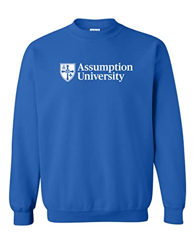Assumption University Block Letters Crewneck Sweatshirt - Royal